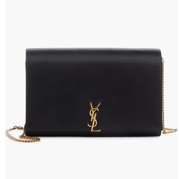Saint Laurent Smooth Calfskin Monogram Gold Chain Wallet NWT in box - Picture 1 of 17